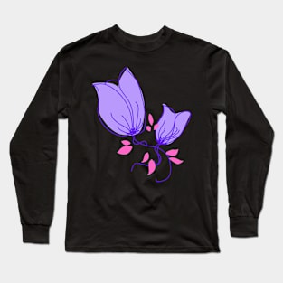 Purple and Pink floral design Long Sleeve T-Shirt